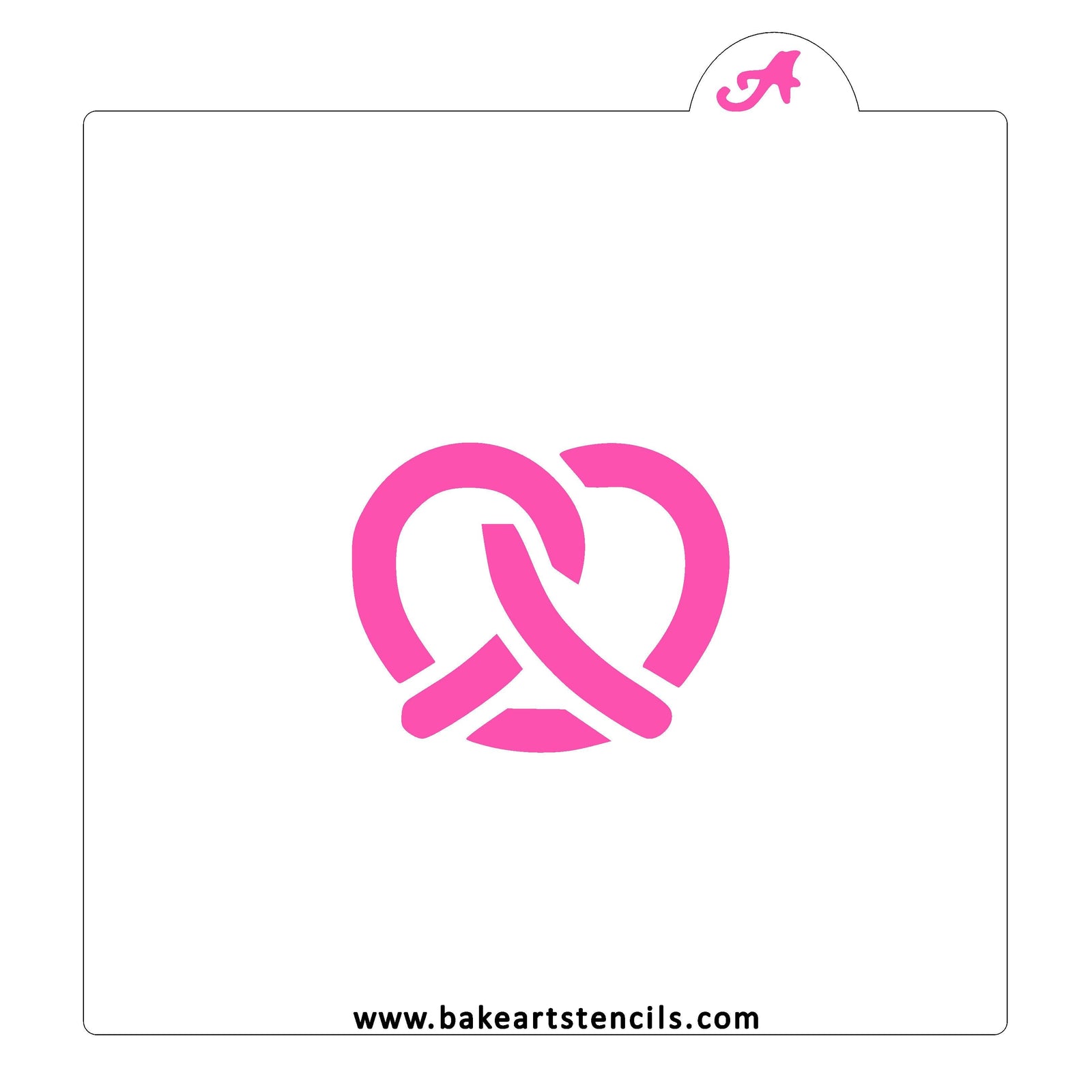 Soft Pretzel Cookie Stencil bakeartstencil