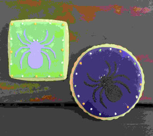 Spider Cookie Stencil bakeartstencil