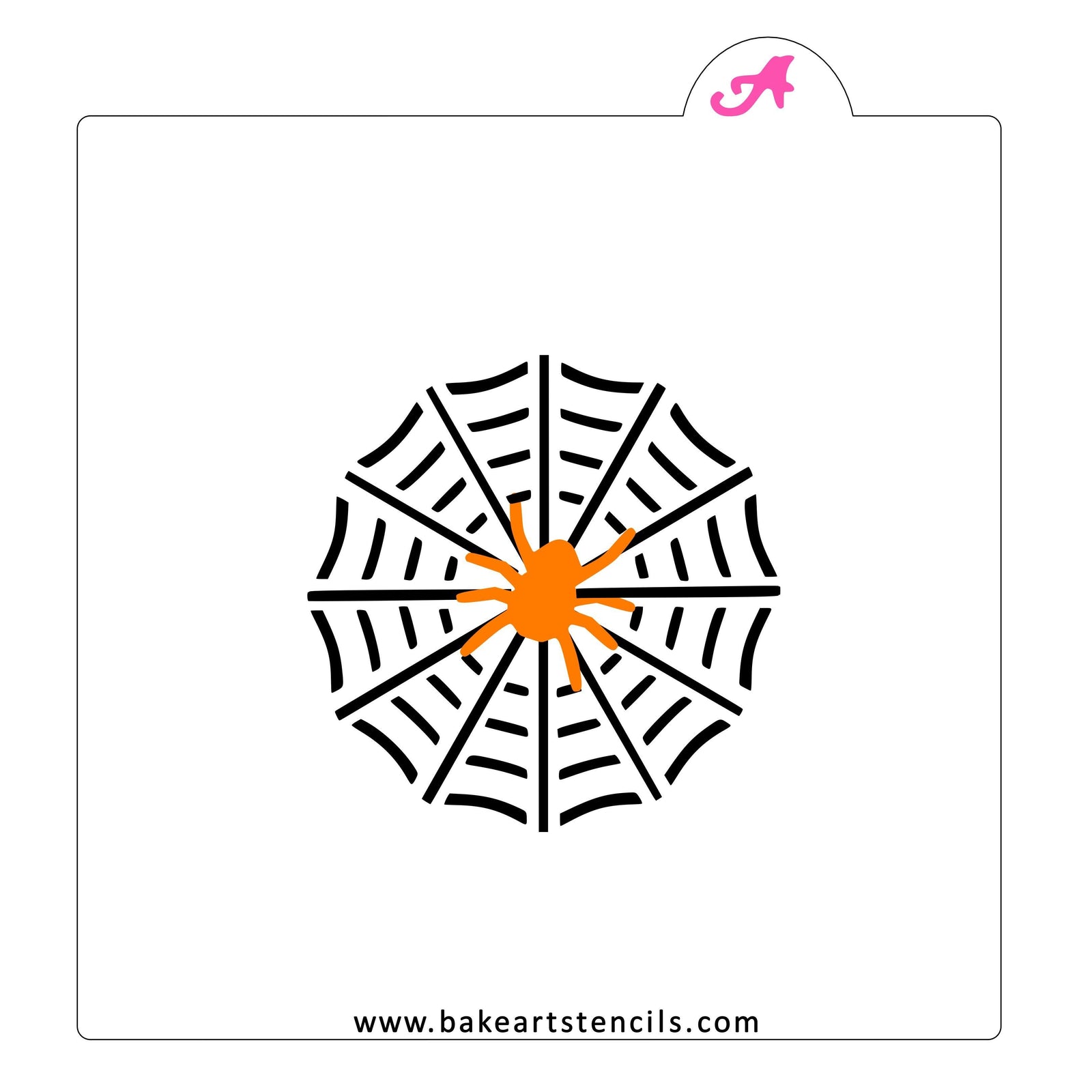 Spider Web Cookie Stencil bakeartstencil