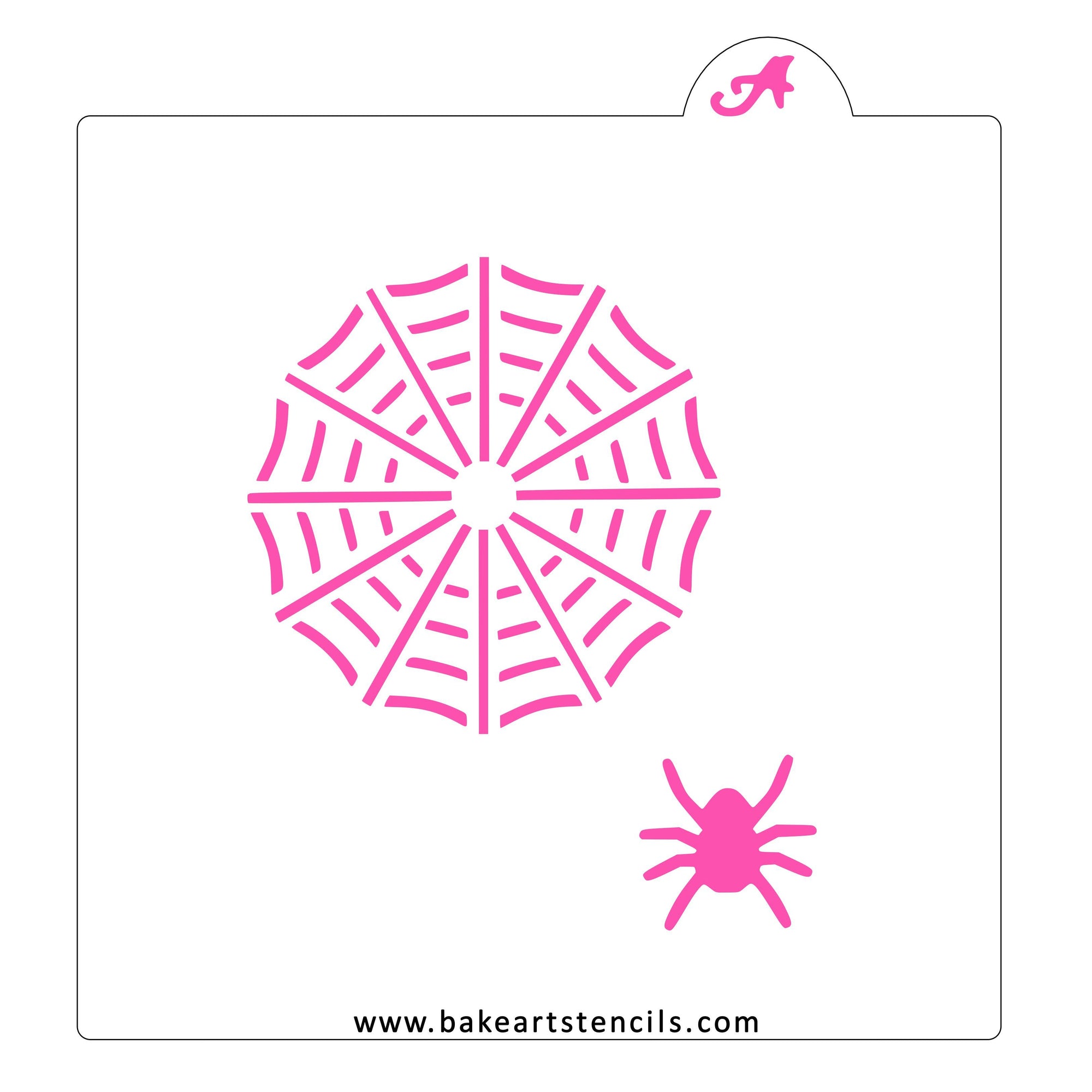 Spider Web Cookie Stencil bakeartstencil