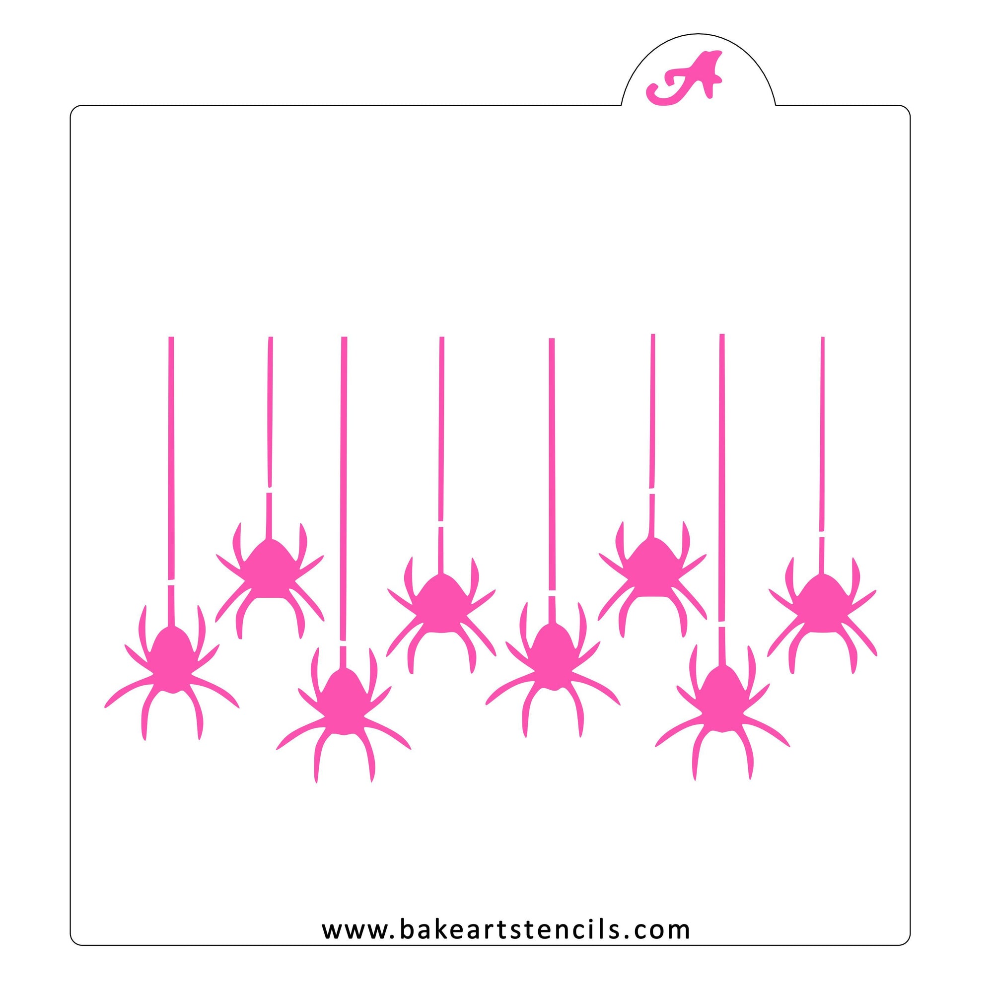 Spinning Spiders Pattern Stencil bakeartstencil