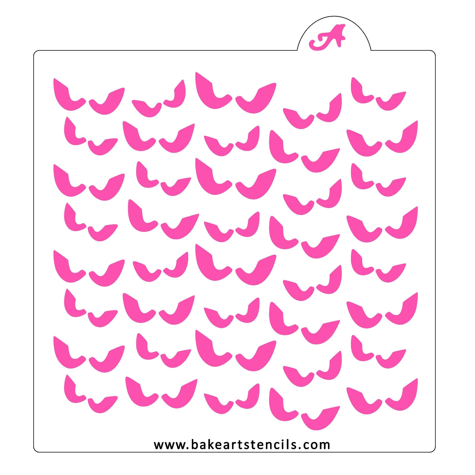 Spooky Eyes Pattern Cookie Stencil bakeartstencil