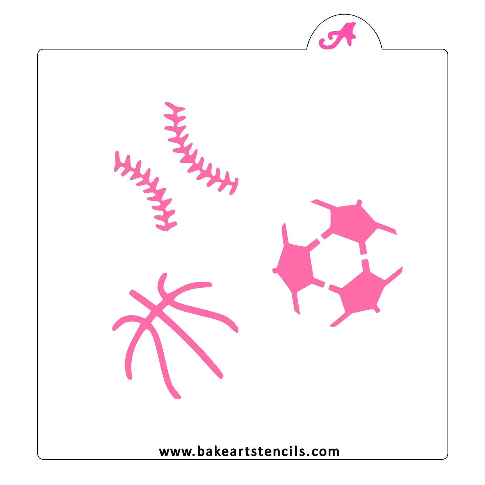 Sports Balls Oreo Stencil bakeartstencil