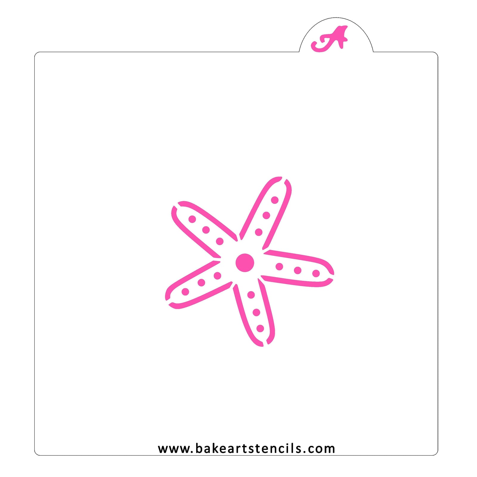 Spotted Starfish Cookie Stencil bakeartstencil