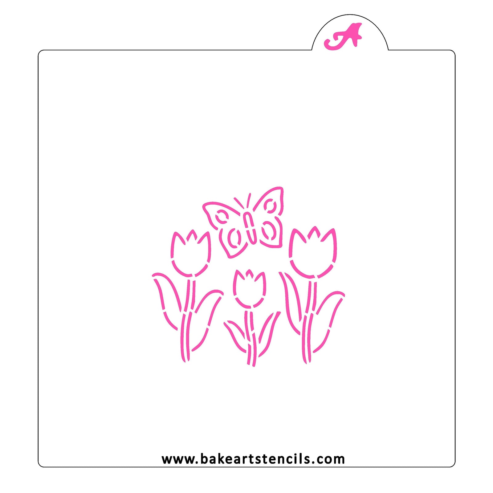 Spring Garden PYO Cookie Stencil bakeartstencil