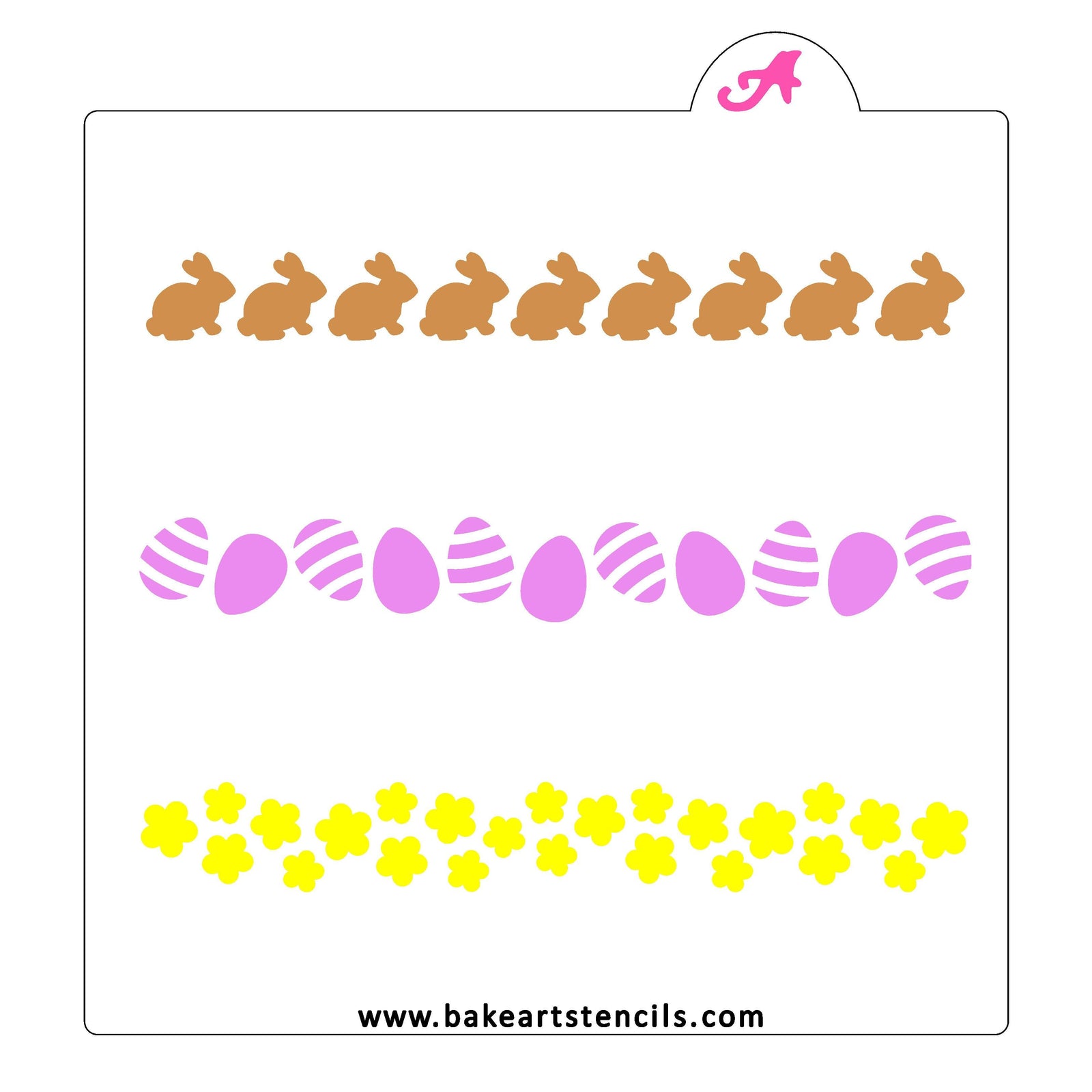 Spring Into Easter Garland Stencil bakeartstencil