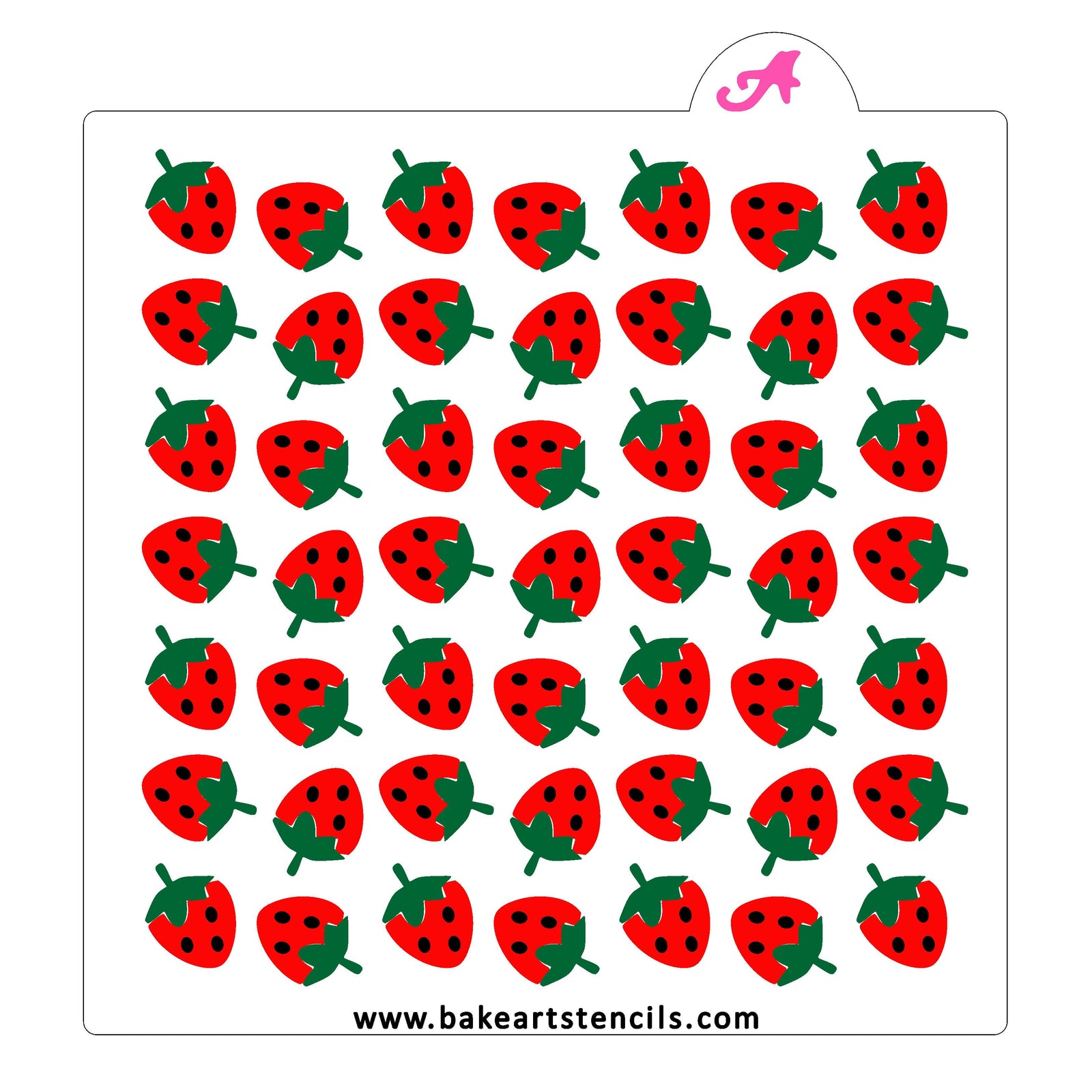 Springtime Strawberry Stencil Set bakeartstencil