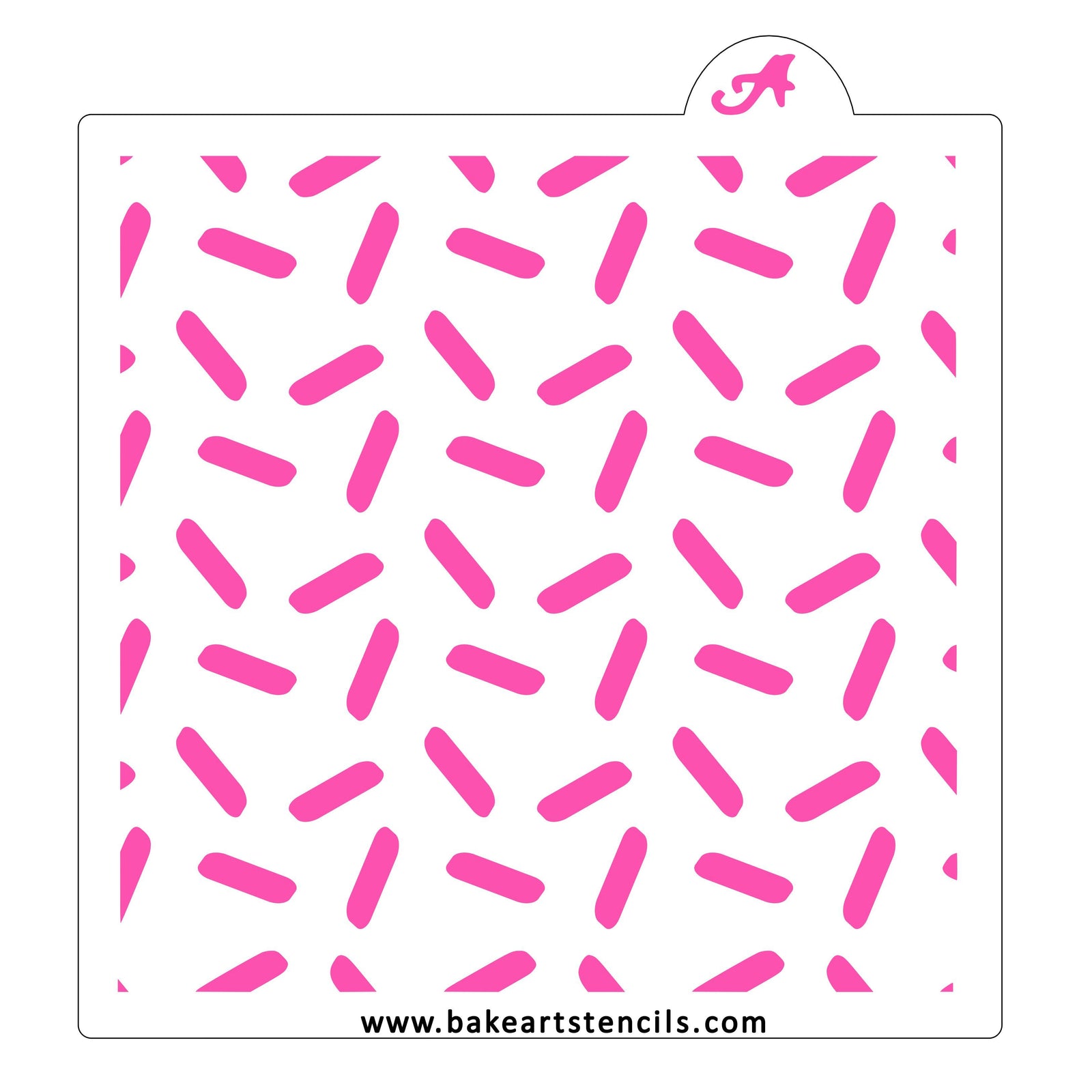 Sprinkled Jimmies Pattern Stencil bakeartstencil