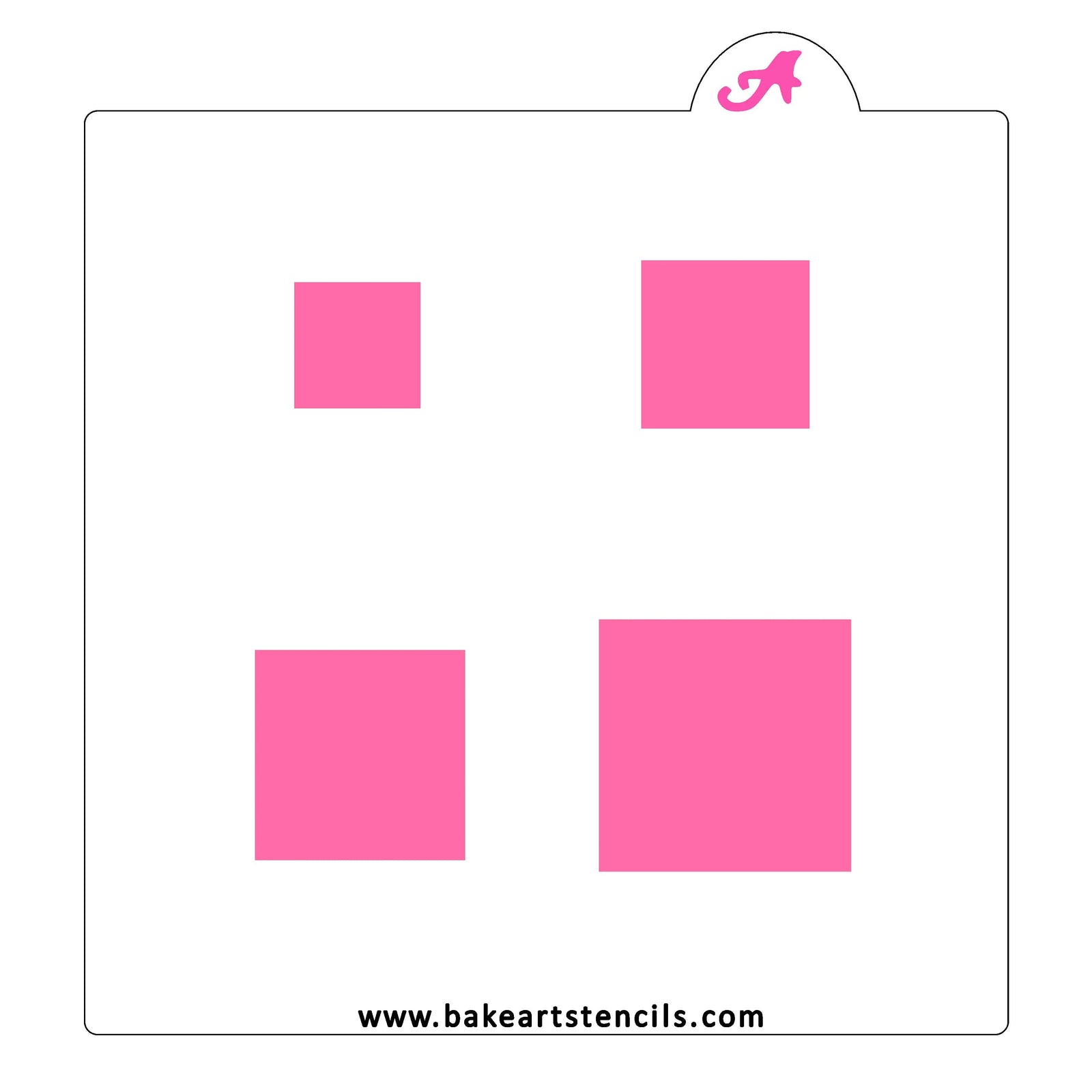Square Shape Creators Cookie Stencil bakeartstencil