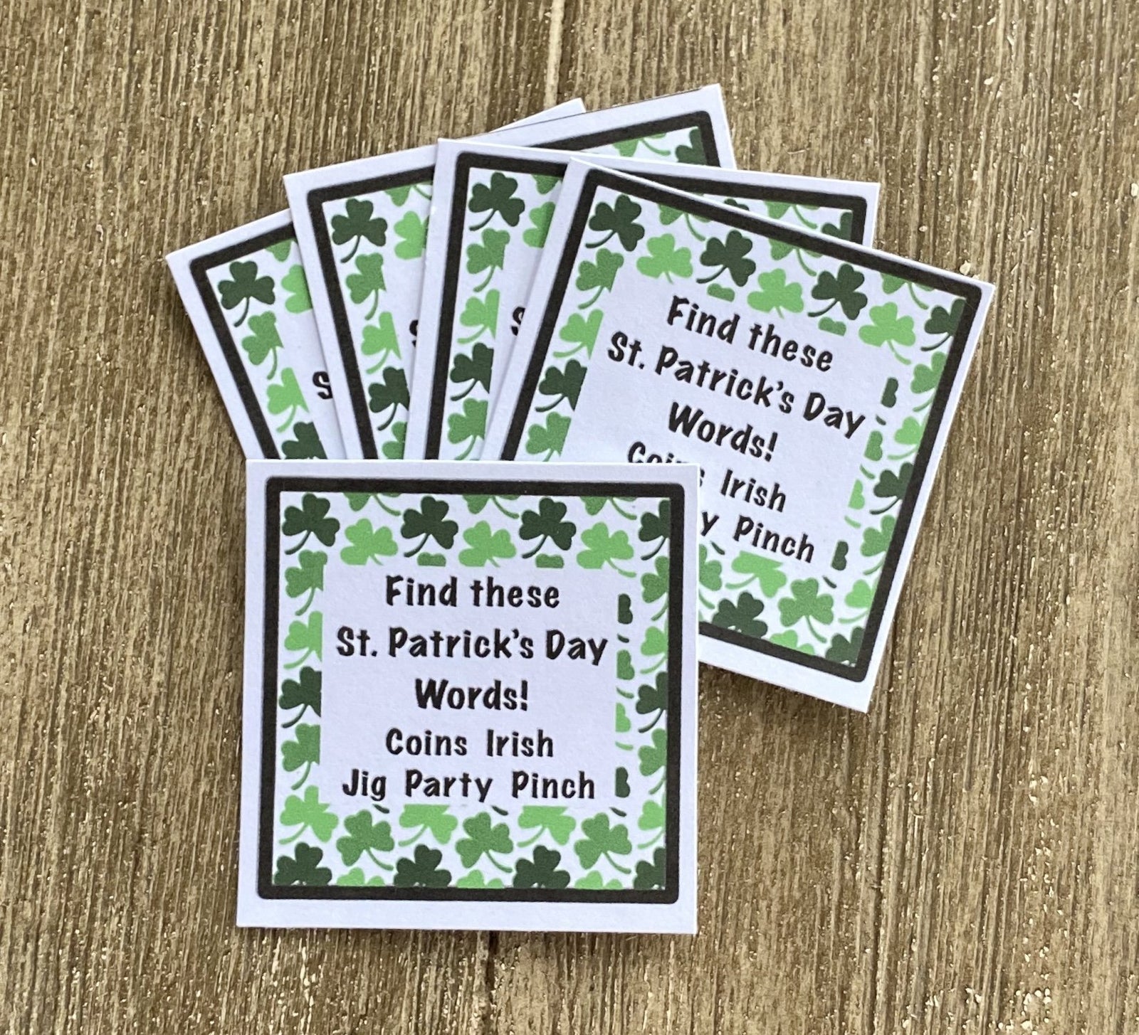 St Patrick's Word Search Cookie Tag bakeartstencil