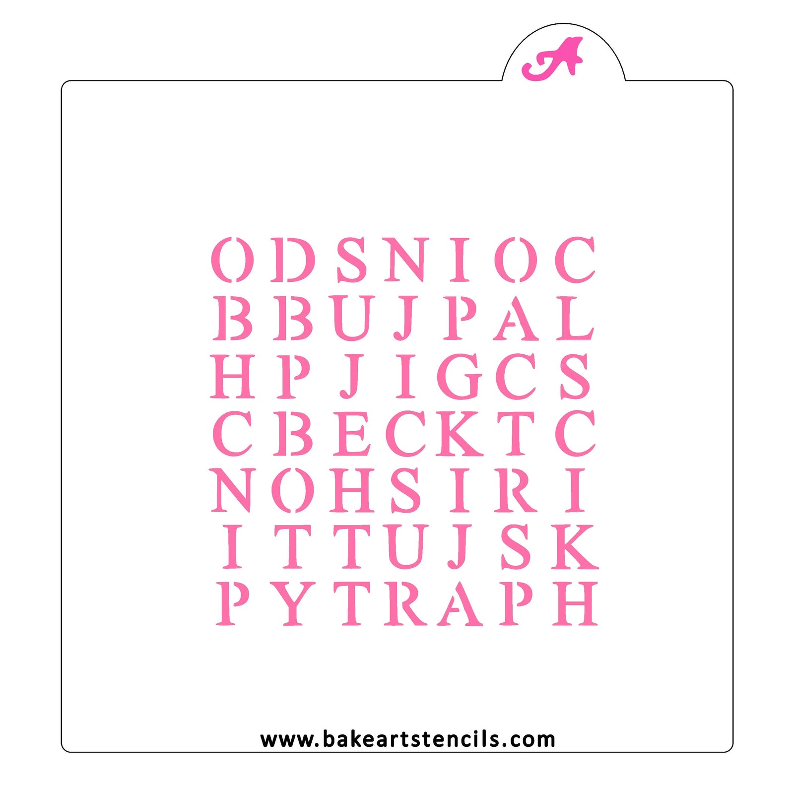 St. Patricks Day Word Search Stencil bakeartstencil