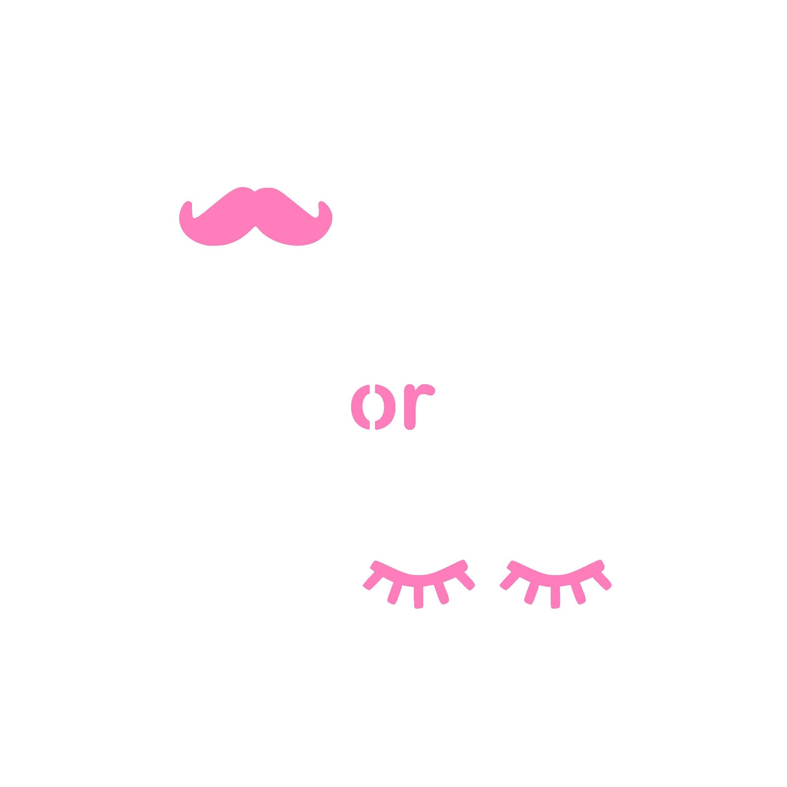 Staches or Lashes Cookie Stencil bakeartstencil