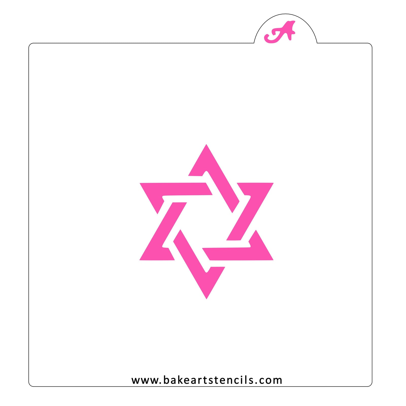 Star of David Cookie Stencil bakeartstencil