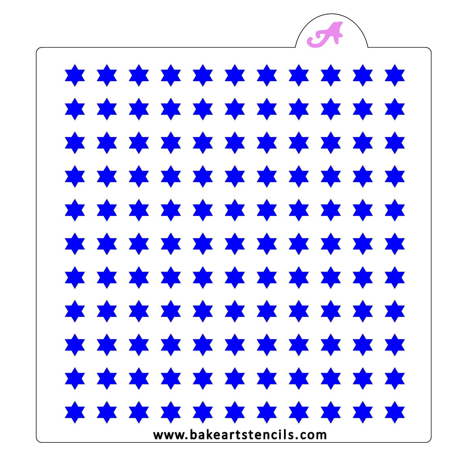 Star of David Sprinkles Stencil bakeartstencil