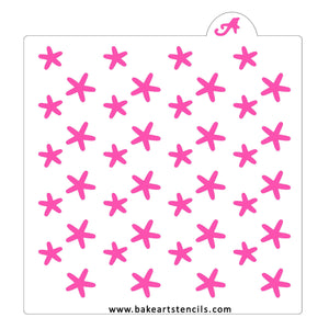 Starfish Pattern Cookie Stencil bakeartstencil