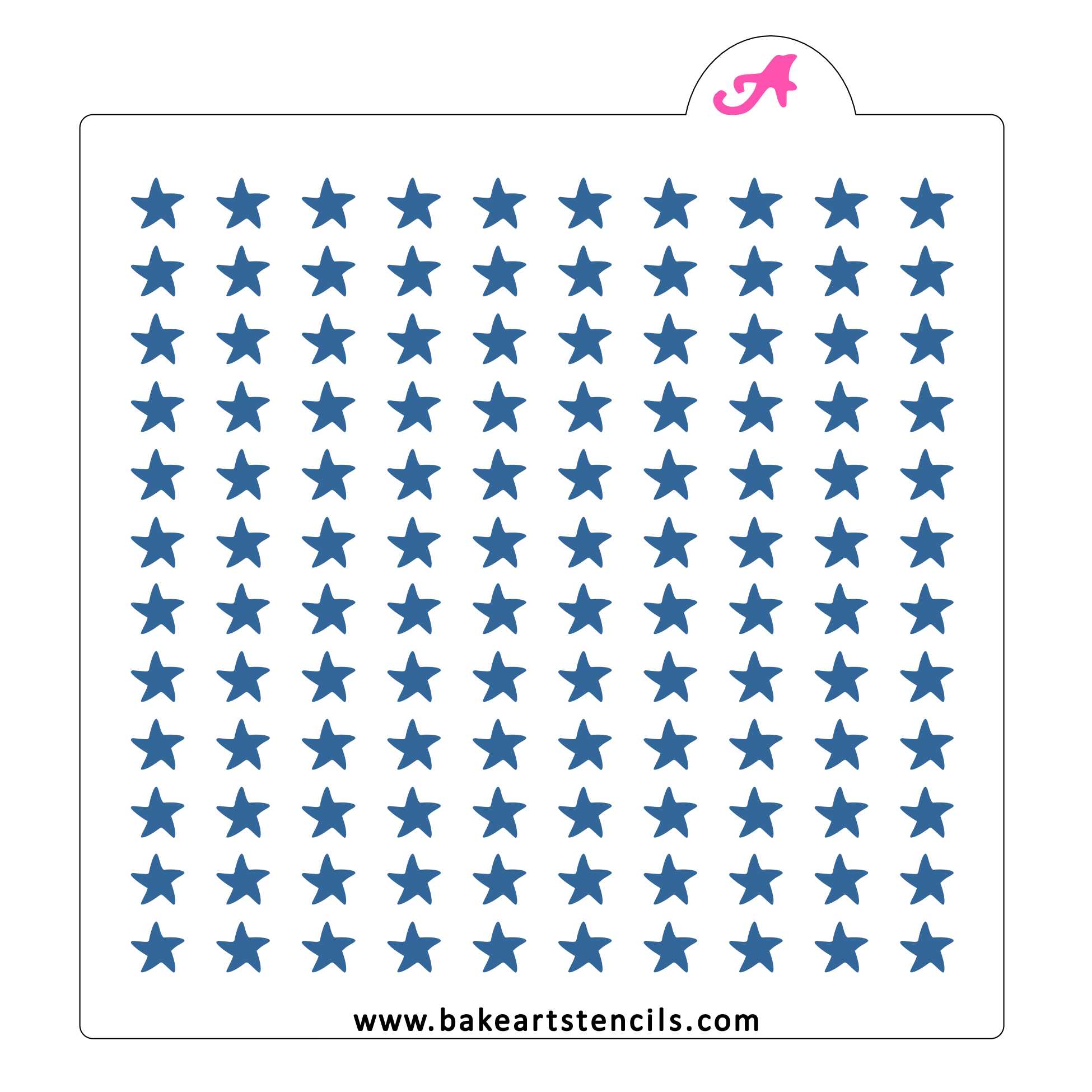 Starfish Sprinkles Stencil - bakeartstencils starfish-sprinkles-stencil-bakeartstencils