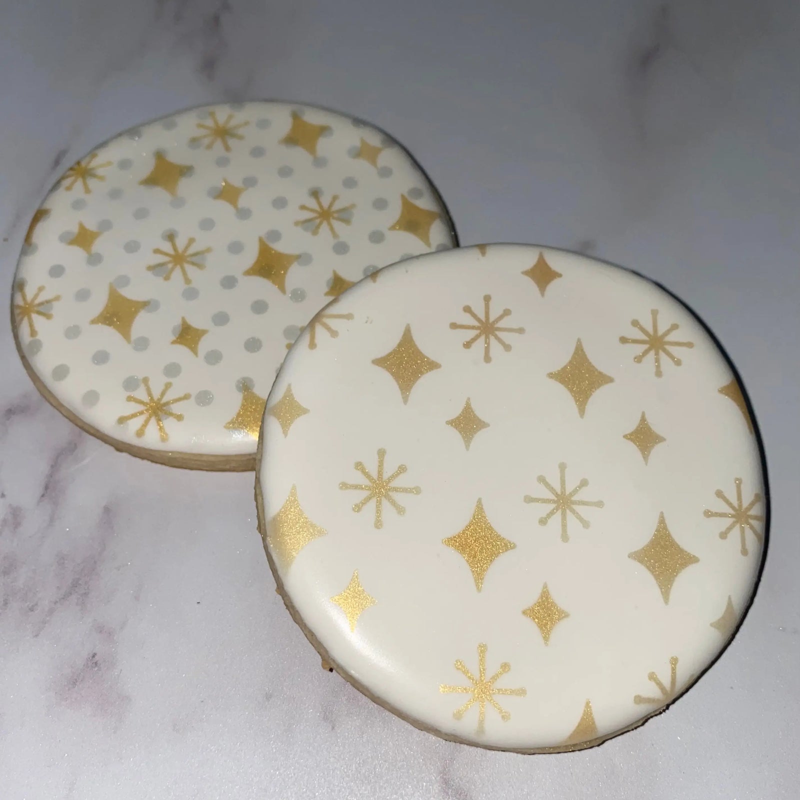 Starflakes Cookie Stencil bakeartstencils