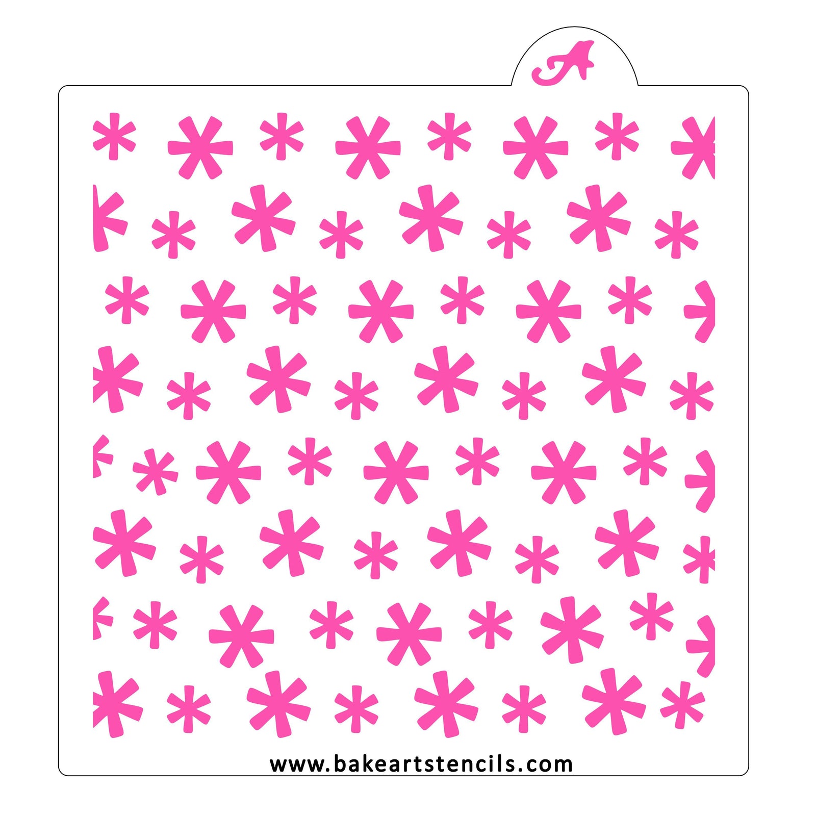 Starry Confetti Pattern Stencil bakeartstencil