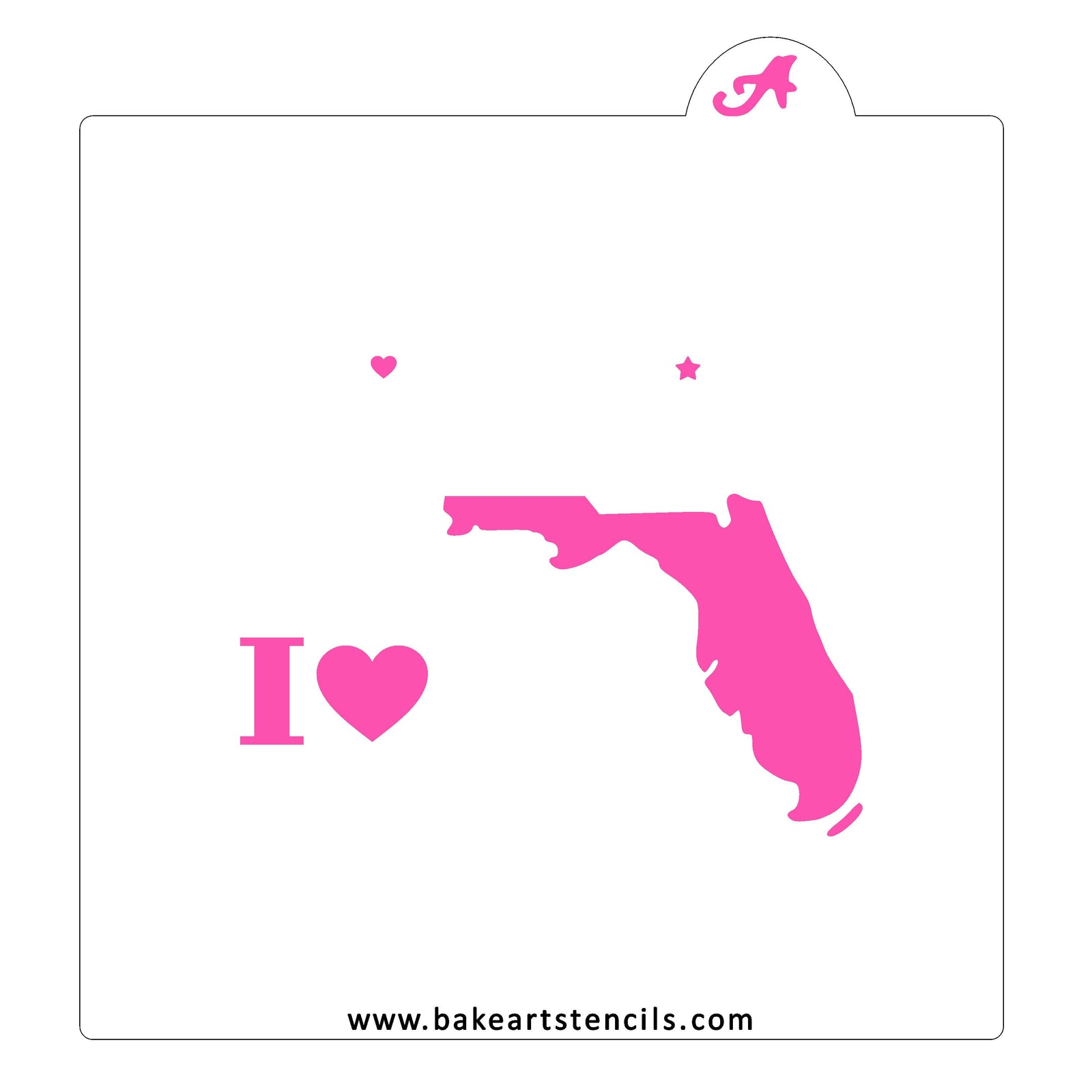 State of Florida Cookie Stencil bakeartstencil