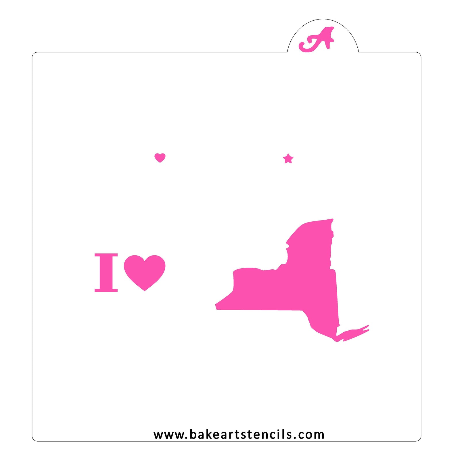 State of New York Cookie Stencil bakeartstencil