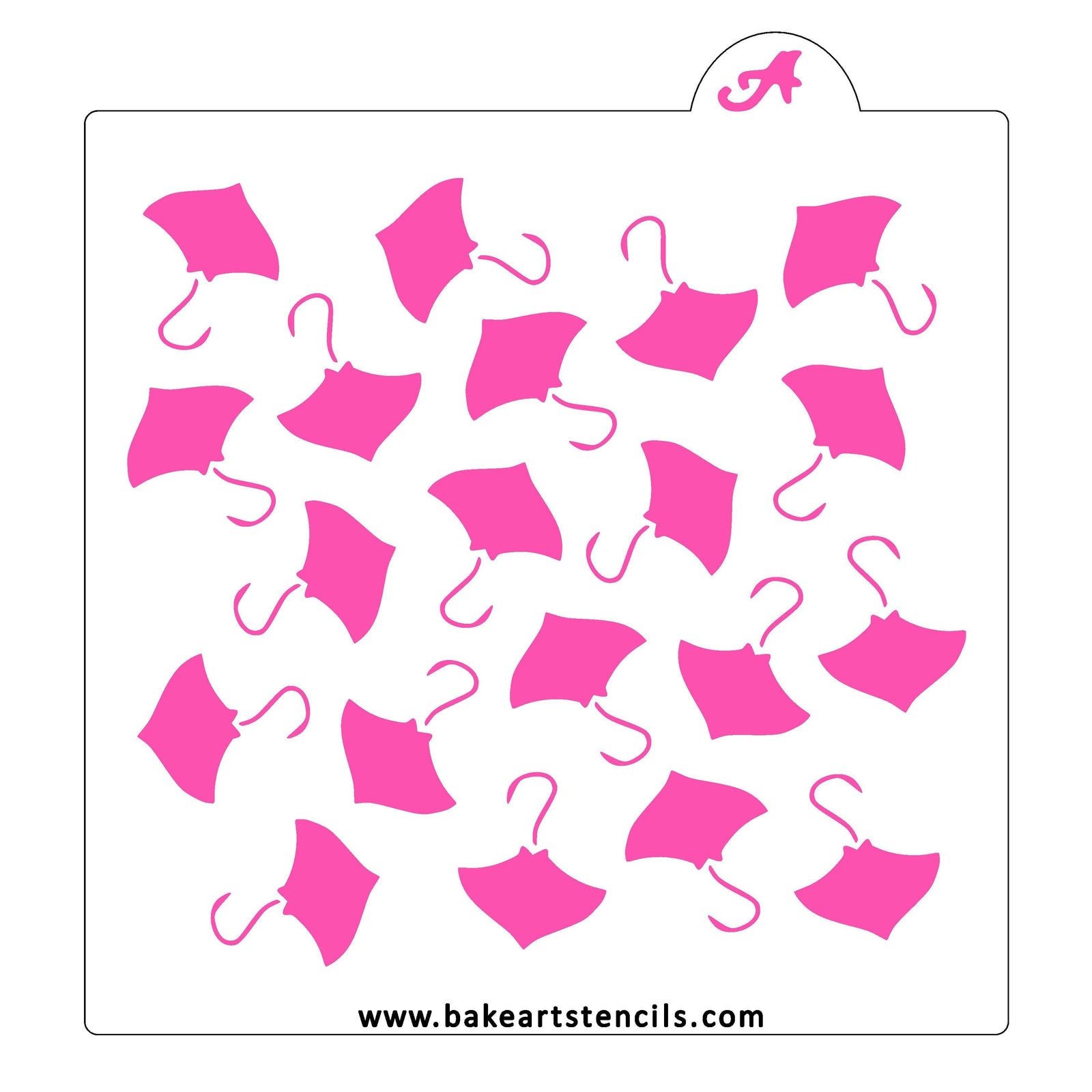 Stingray Pattern Cookie Stencil bakeartstencil