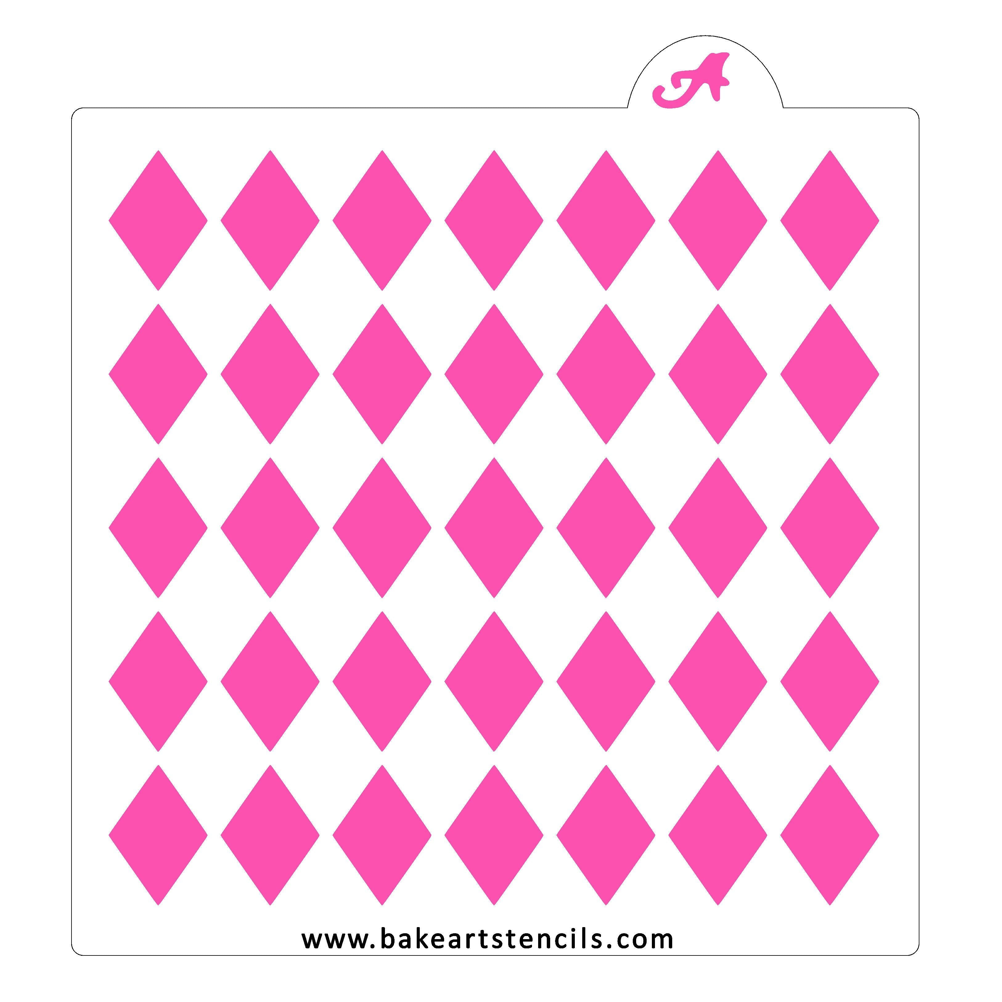 Stretched Harlequin Pattern Stencil - bakeartstencils
