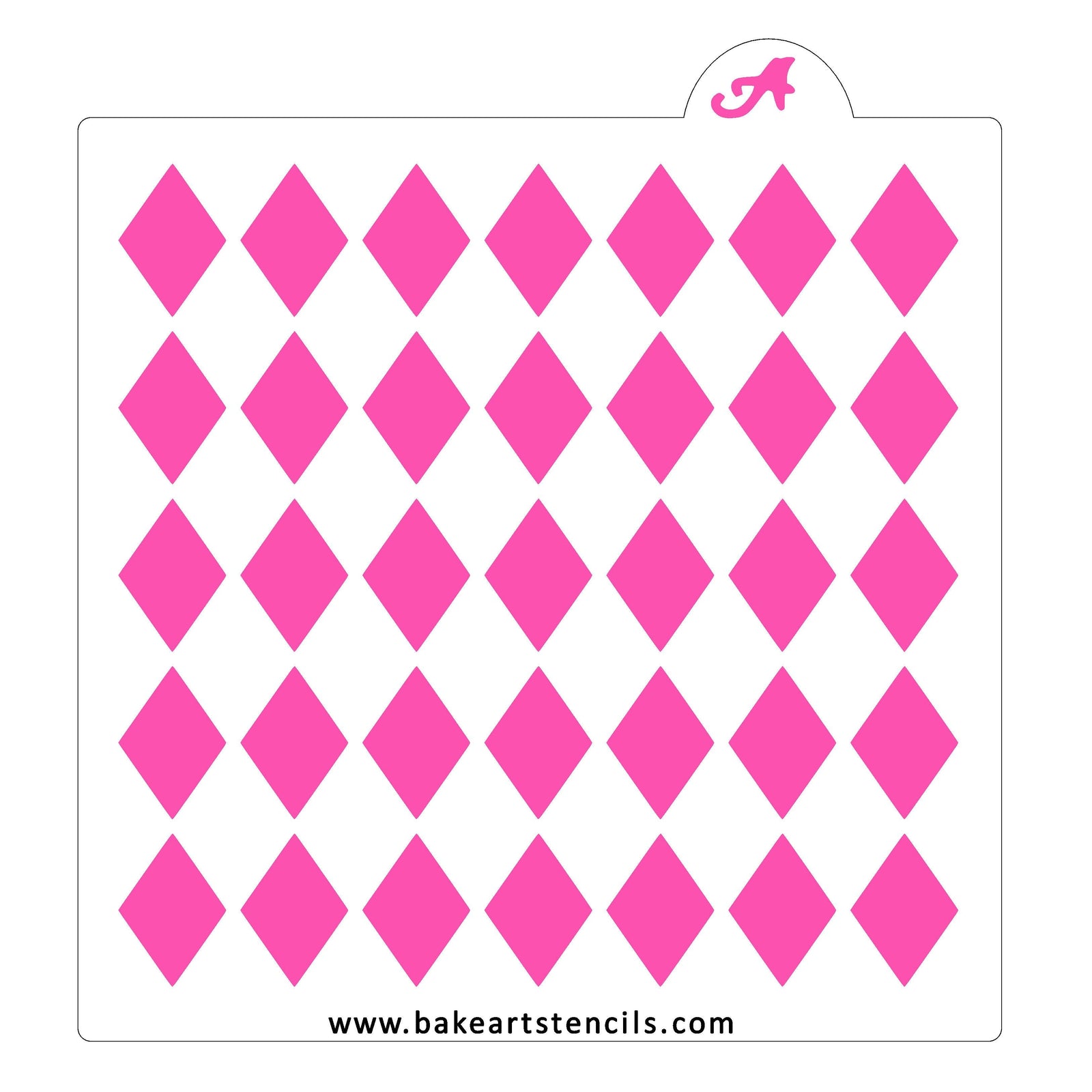Stretched Harlequin Pattern bakeartstencil