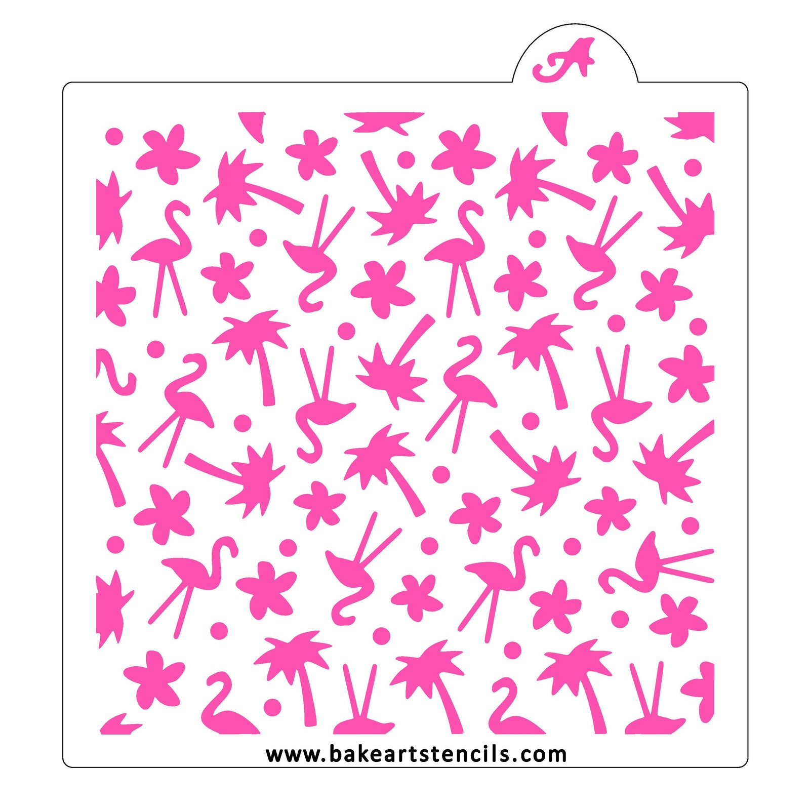 Summer Confetti Pattern Stencil bakeartstencil