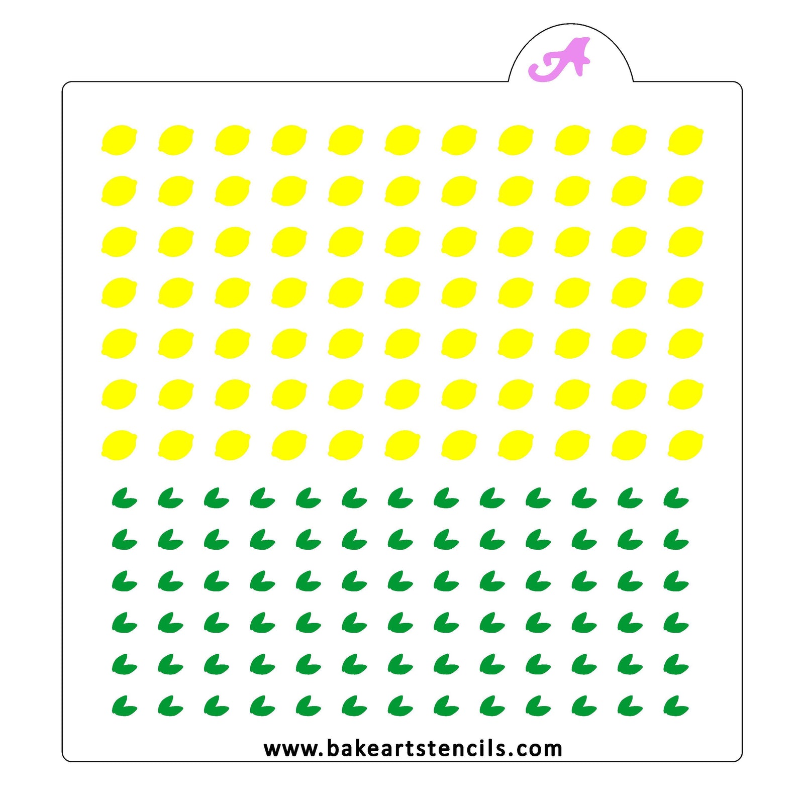 Summer Lemon Sprinkles Stencil bakeartstencil