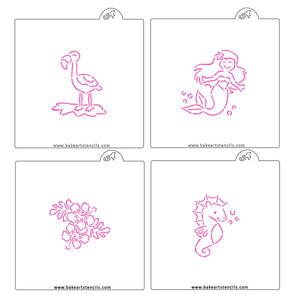 Summer PYO Cookie Stencil Set bakeartstencil