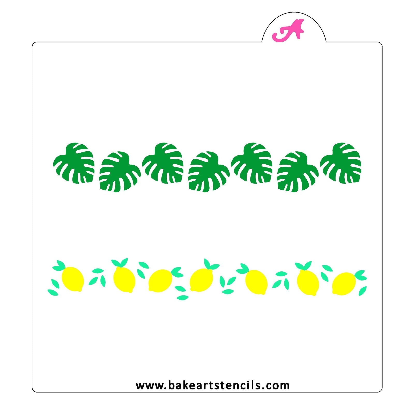 Summer Strands Cookie Stencil bakeartstencil
