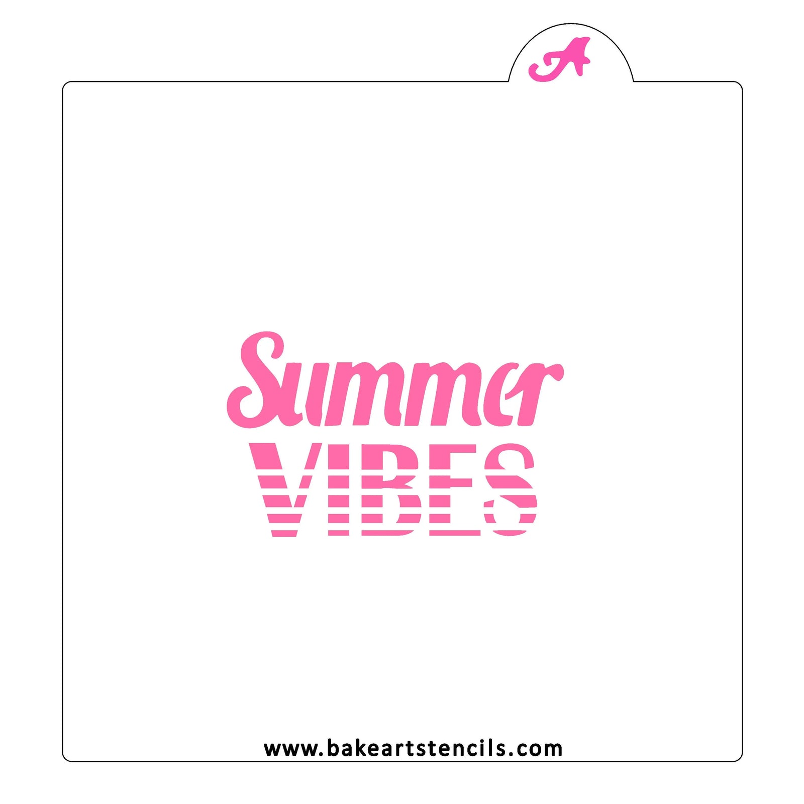 Summer Vibes Cookie Stencil bakeartstencil