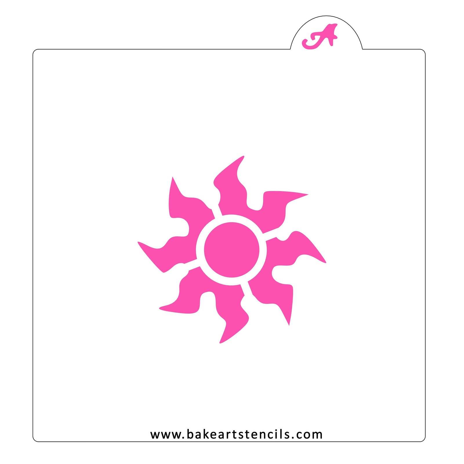 Sun Sparks Cookie Stencil bakeartstencil