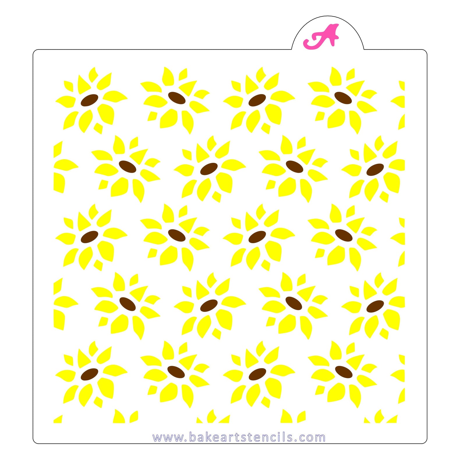 Sunflower Pattern Stencil Set bakeartstencil