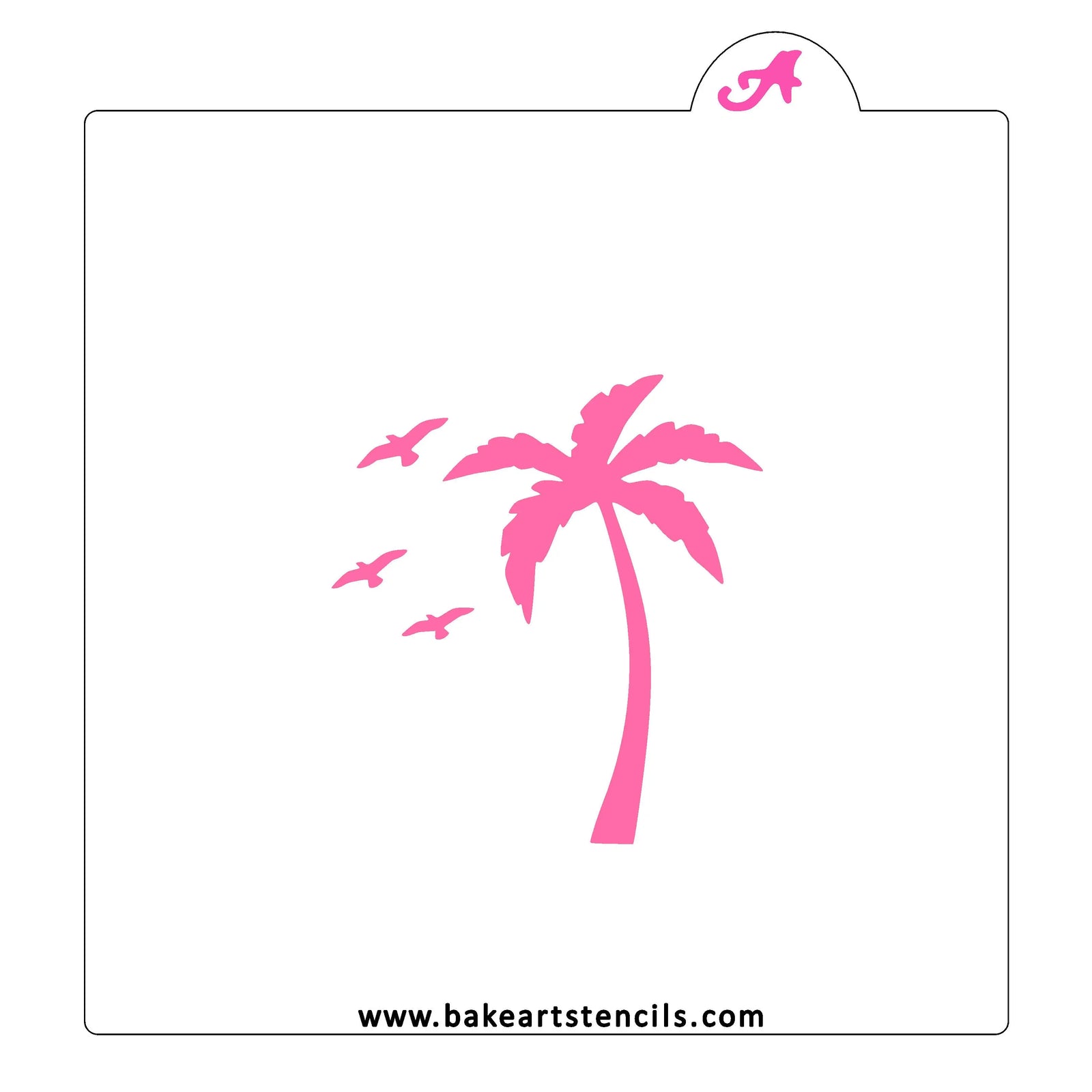 Sunset Silhouette Cookie Stencil bakeartstencil