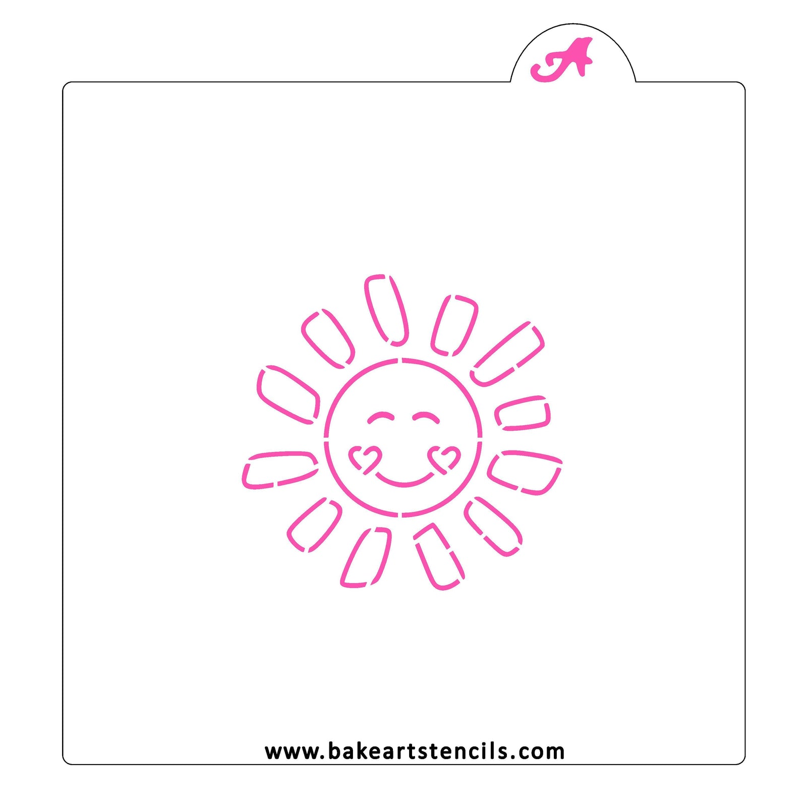 Sunshine Smile PYO Cookie Stencil bakeartstencil