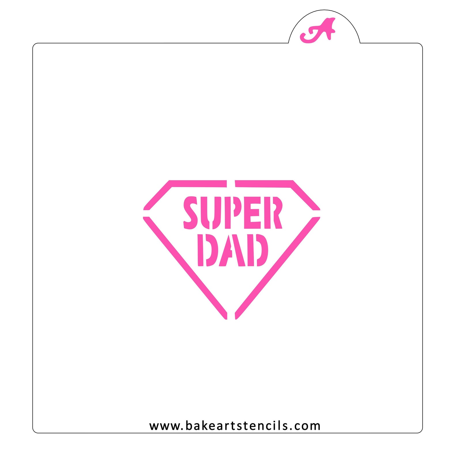 Super Dad Cookie Stencil bakeartstencil