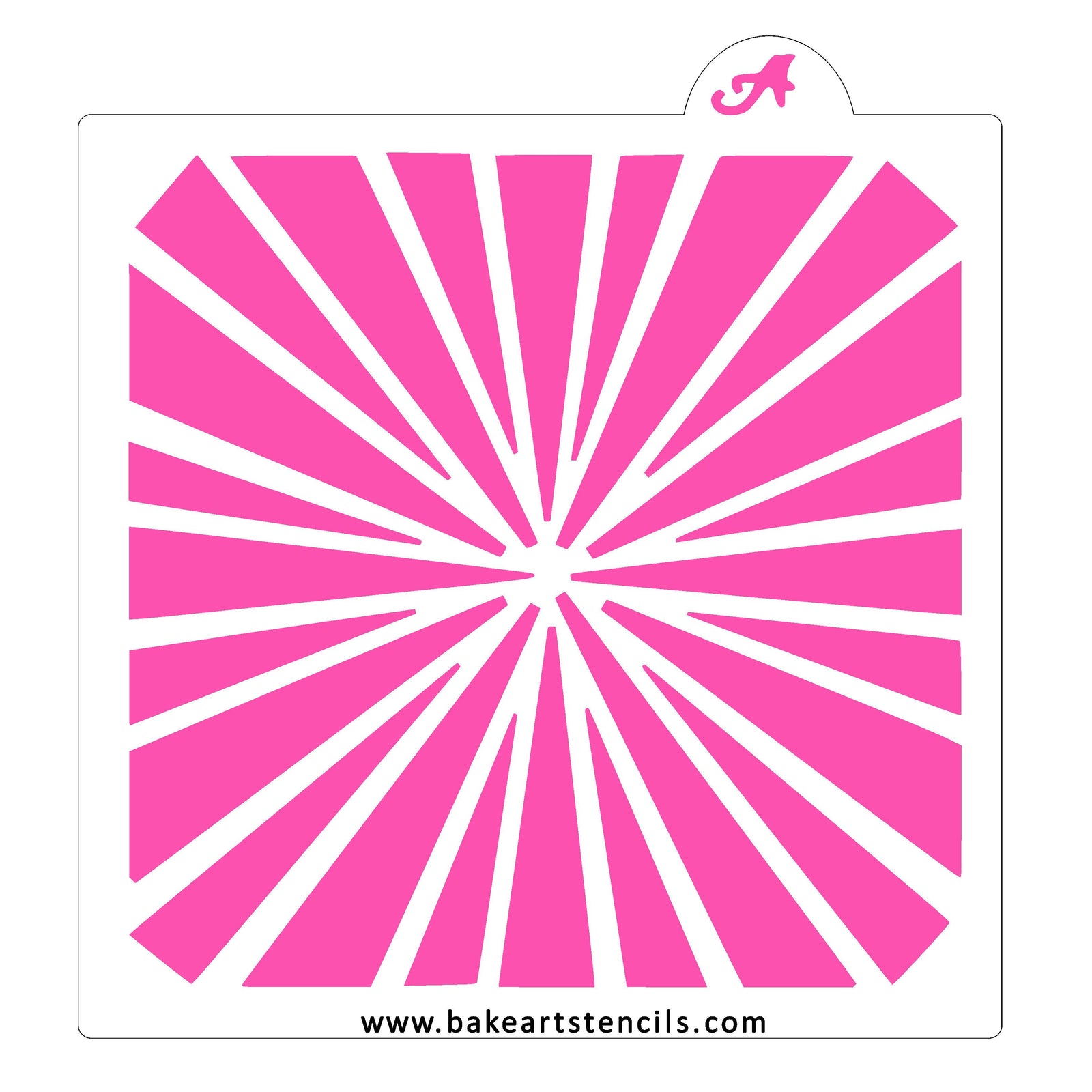 Super Sunburst Cookie Stencil bakeartstencil