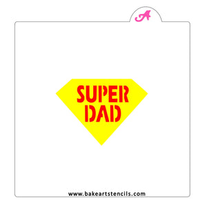 Superhero Dad Stencil Set bakeartstencil