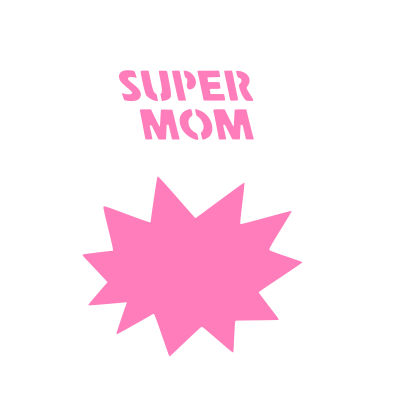 Superhero Mom Stencil Set - bakeartstencils