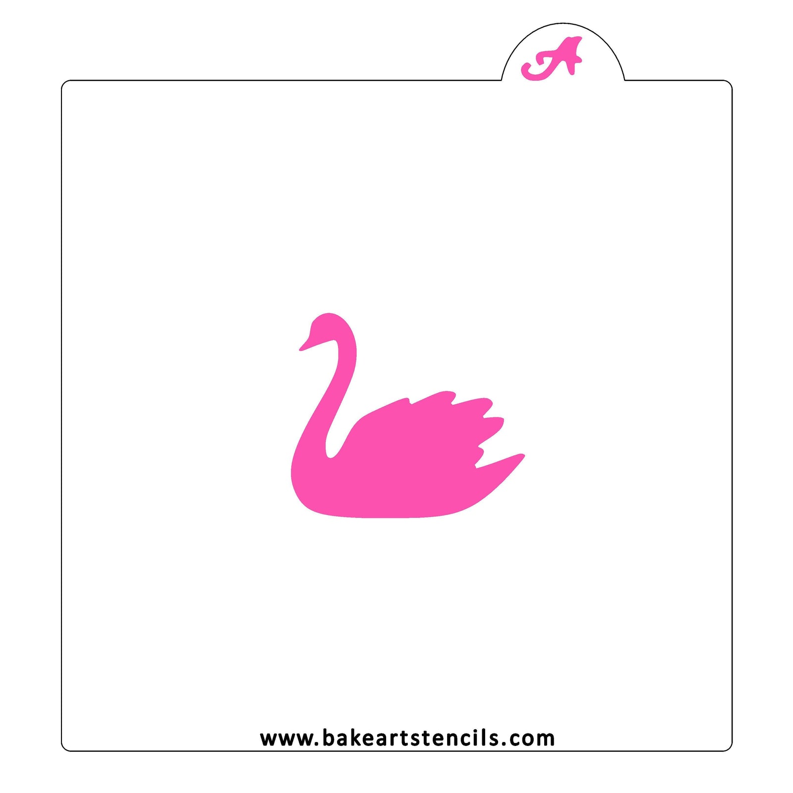 Swan Cookie Stencil bakeartstencil