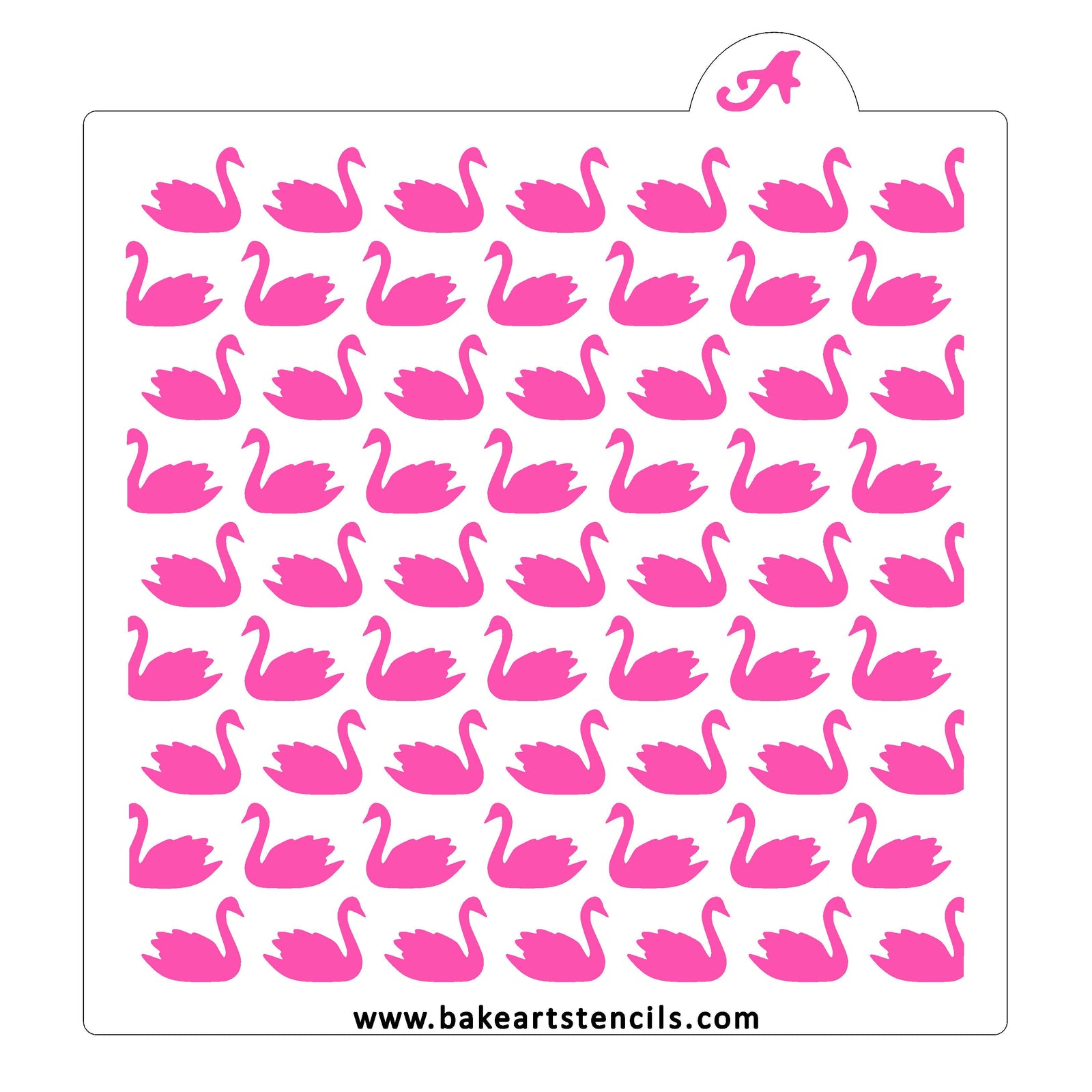 Swans Pattern Cookie Stencil bakeartstencil