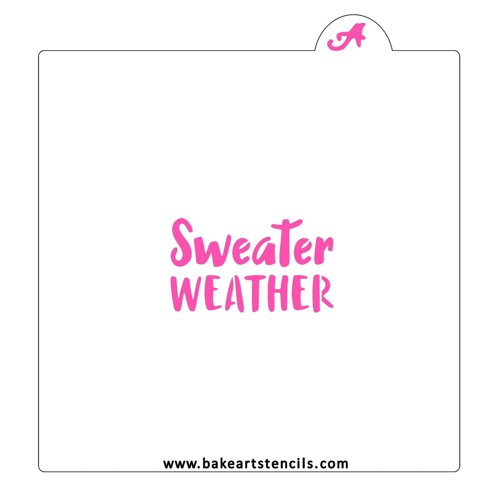 Sweater Weather Cookie Stencil bakeartstencil