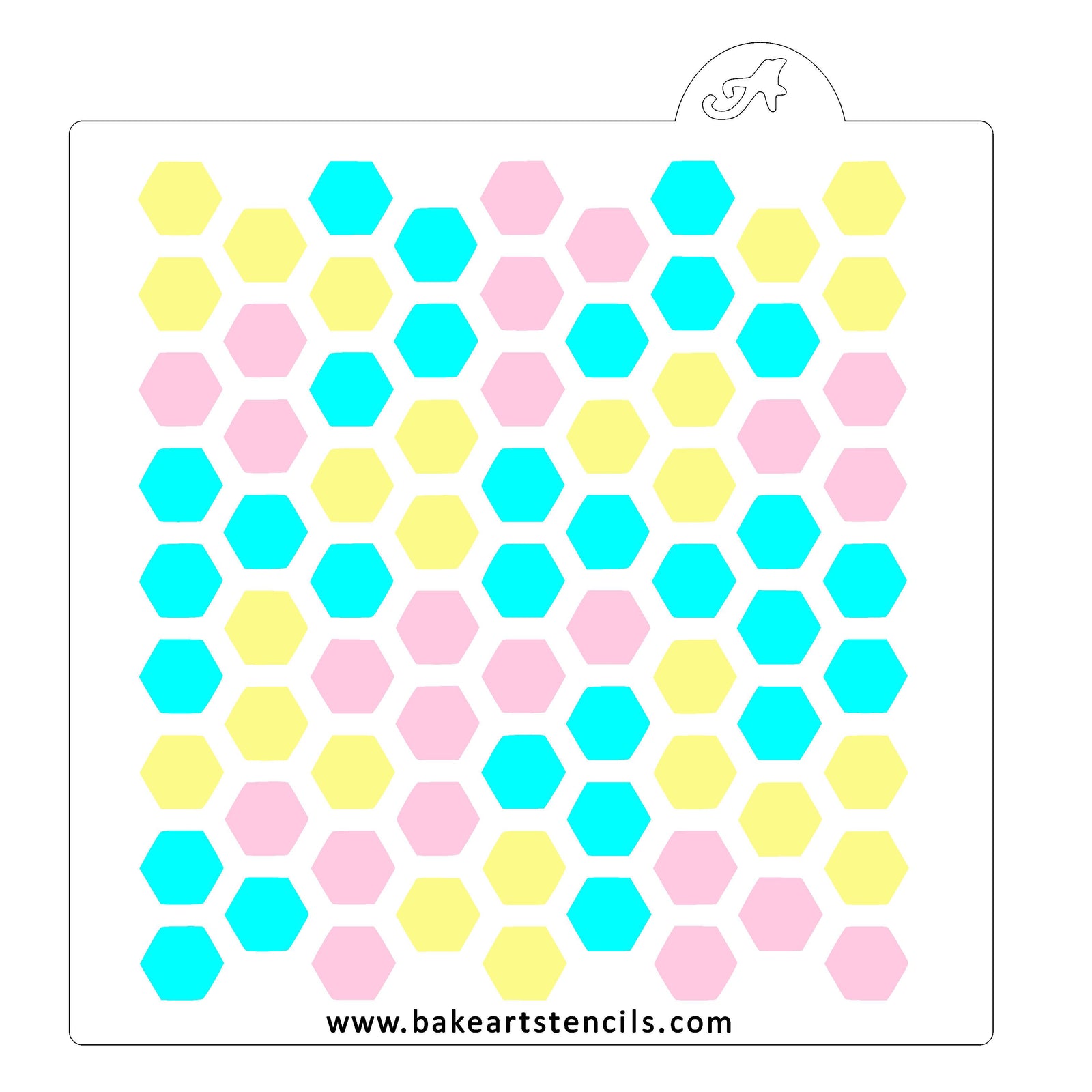 Sweet Honeycomb Pattern Stencil Set bakeartstencil