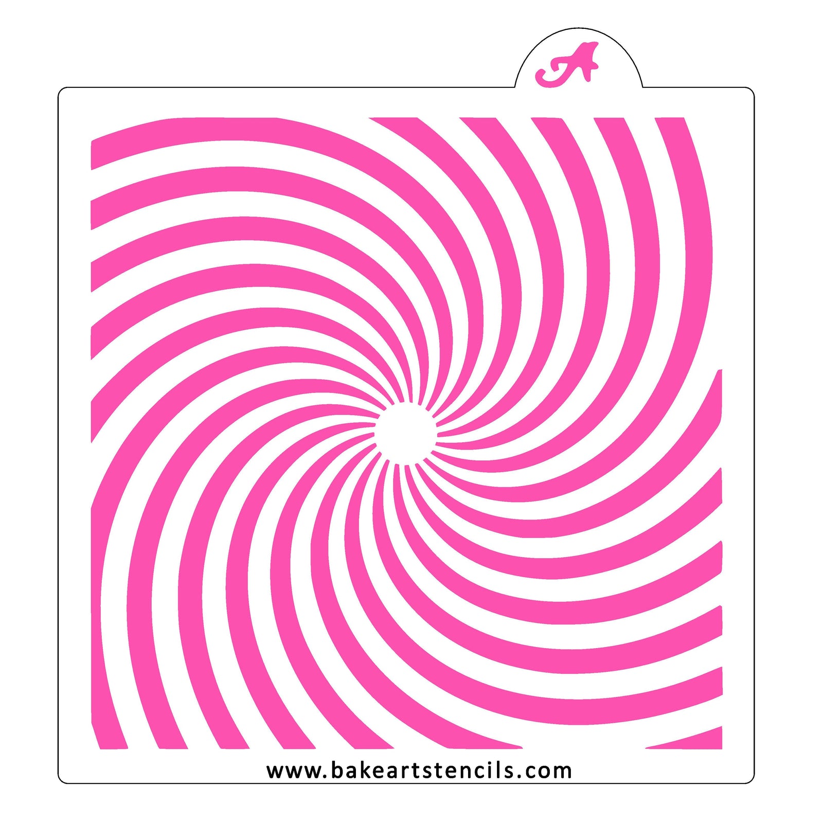 Swirly Sunburst Cookie Stencil bakeartstencil