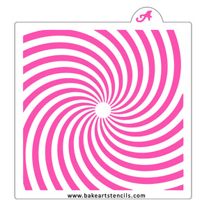 Swirly Sunburst Cookie Stencil bakeartstencil