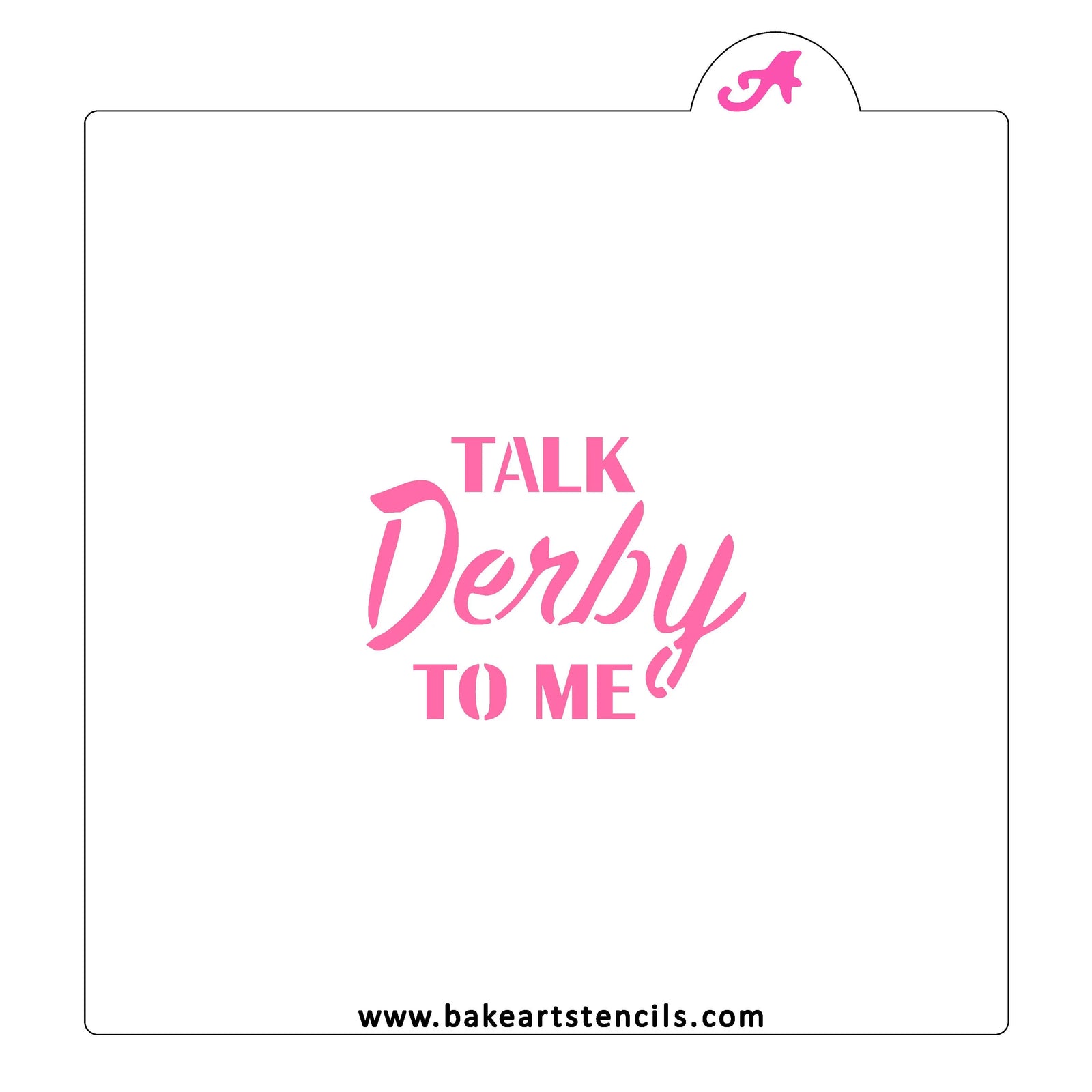 Talk Derby To Me Cookie Stencil bakeartstencil