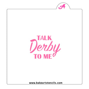 Talk Derby To Me Cookie Stencil bakeartstencil