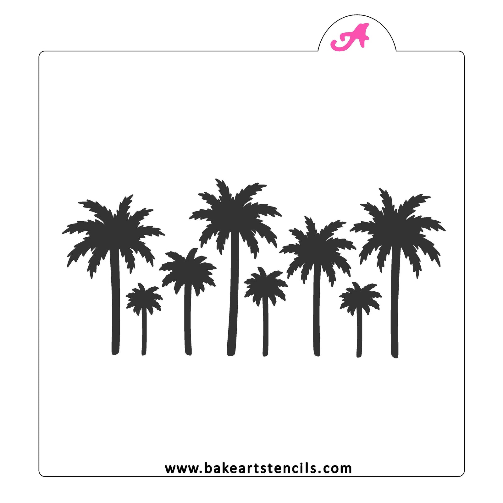 Tall Palms Cookie Stencil bakeartstencil
