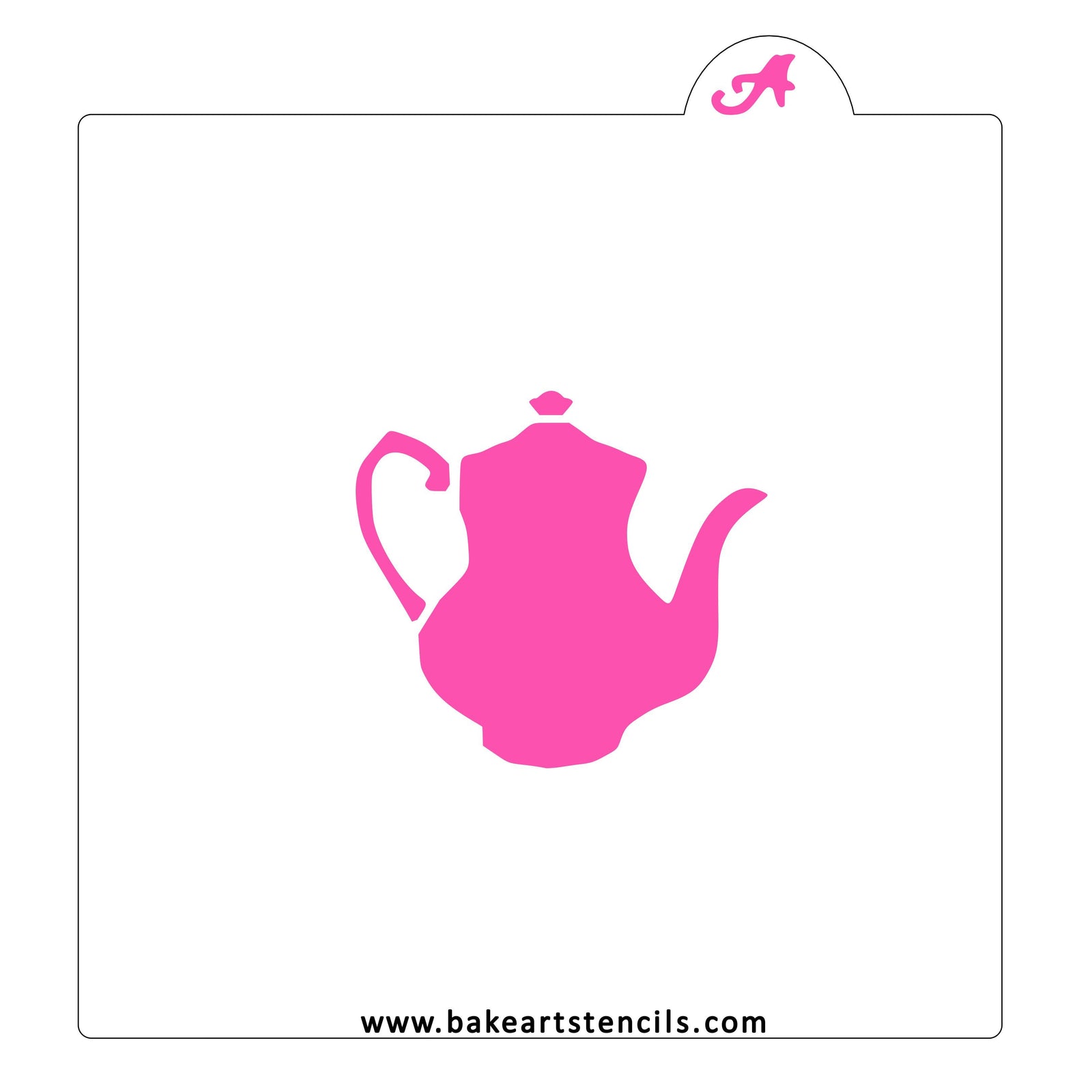 Teapot Cookie Stencil bakeartstencil